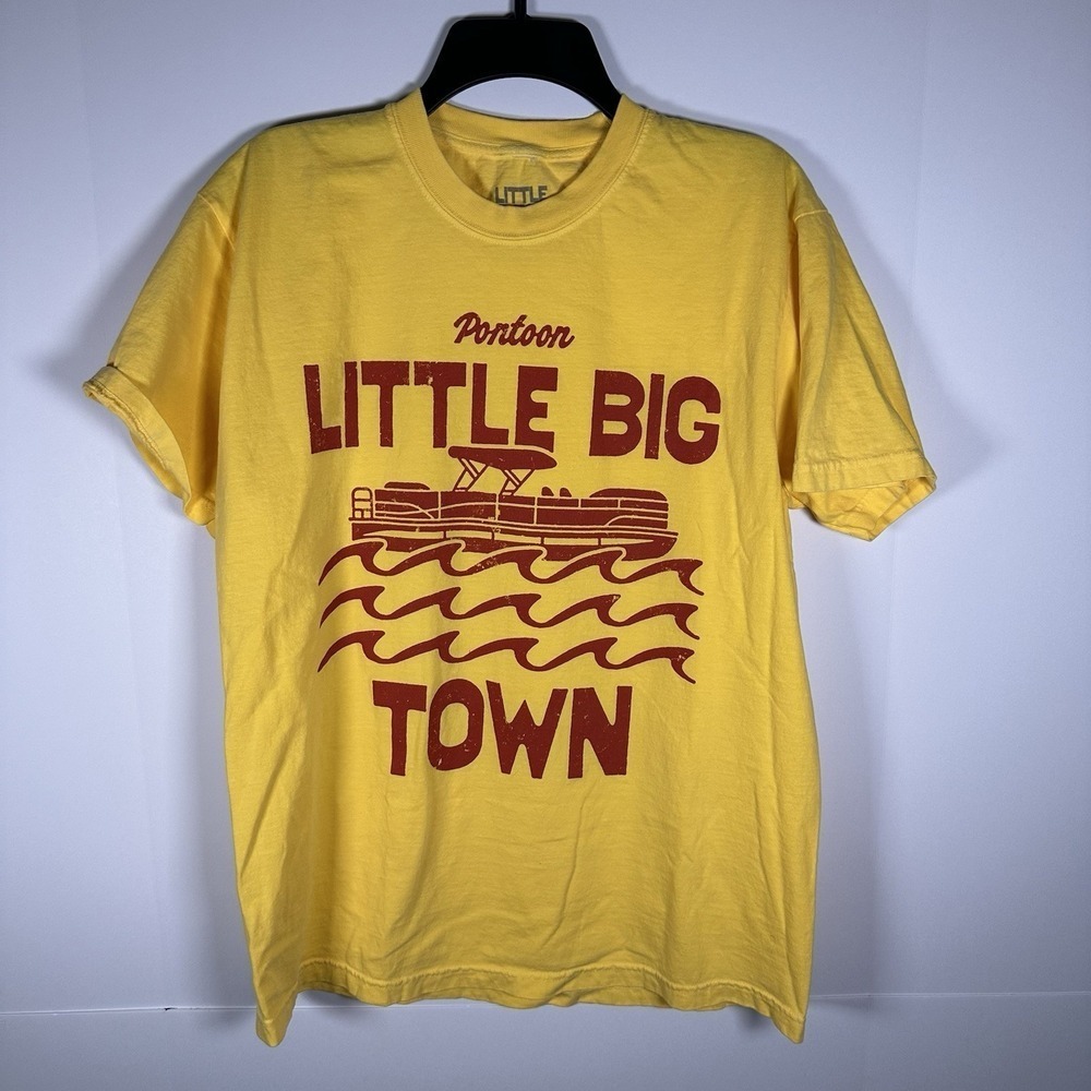 Little Big Town T Shirt Adult Large Yellow Red On The Pontoon Short Sleeve